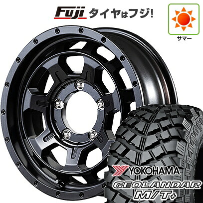 【新品】ジムニー 夏タイヤ ホイール4本セット 195R16C 104/102Q ヨコハマ ジオランダー M/T+ G001J MID WHEELS NITRO POWER M7 ファランクス 5.5J 16インチ(送料無料)｜フジコーポレーション