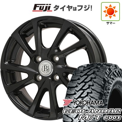 【新品 軽自動車】ハスラー 夏タイヤ ホイール4本セット 165/65R14 ヨコハマ ジオランダー M/T G003 ブランドルライン ボレアノ10 パールブラック 4.5J 14インチ(送料無料)