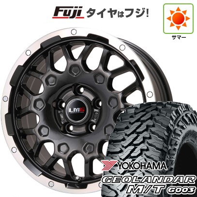 【新品国産車用5穴114.3】 夏タイヤ ホイール4本セット 225/65R17 ヨコハマ ジオランダー M/T G003 レアマイスター LMG MS-9W ブラック/ブラッククリアリム 6.5J 17インチ(送料無料)