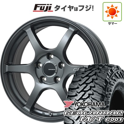 【新品国産車用5穴114.3】 夏タイヤ ホイール4本セット 225/65R17 ヨコハマ ジオランダー M/T G003 レアマイスター CS-V6(ガンメタ) 7J 17インチ(送料無料)