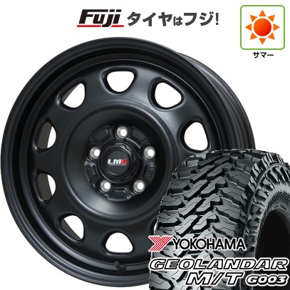 【新品】デリカD5 夏タイヤ ホイール4本セット 225/70R16 ヨコハマ ジオランダー M/T G003 レアマイスター LMG OFF-STYLE(マットブラック) 7J 16インチ(送料無料)