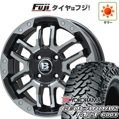 【新品】デリカD5 夏タイヤ ホイール4本セット 215/70R16 ヨコハマ ジオランダー M/T G003 ビッグウエイ B-LUGNAS FRD(ブラックポリッシュ/ブラッククリア) 6.5J 16インチ(送料無料)