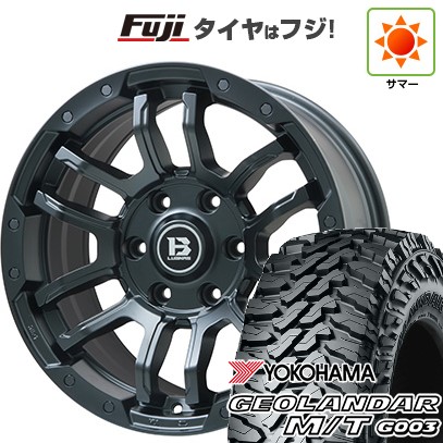 【新品国産車用6穴139.7】 夏タイヤ ホイール4本セット 285/65R18 ヨコハマ ジオランダー M/T G003 ビッグウエイ B-LUGNAS FRD(マットブラック) 8J 18インチ(送料無料)|フジコーポレーション