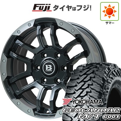 【新品国産車用6穴139.7】 夏タイヤ ホイール4本セット 285/65R18 ヨコハマ ジオランダー M/T G003 ビッグウエイ B-LUGNAS FRD(マットブラック/ブラッククリアリム) 8J 18インチ(送料無料)