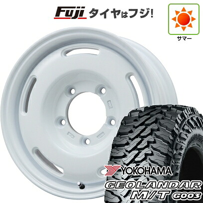 【新品】ジムニー 夏タイヤ ホイール4本セット 195R16C 104/102Q ヨコハマ ジオランダー M/T G003 プレミックス プディン(ホワイト) 5.5J 16インチ(送料無料)