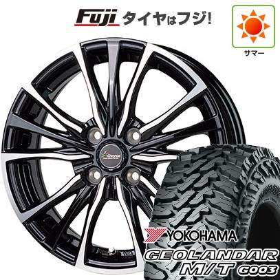 【新品 軽自動車】軽トラ 軽バン 夏タイヤ ホイール4本セット 145/80R12 80/78N ヨコハマ ジオランダー M/T G003 ホットスタッフ クロノス CH-110 3.5J 12インチ(送料無料)