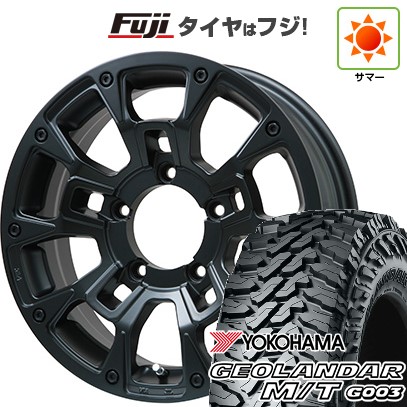 【新品】ジムニー 夏タイヤ ホイール4本セット 175/80R16 ヨコハマ ジオランダー M/T G003 ビッグウエイ B-LUGNAS BRD(マットブラック) 5.5J 16インチ(送料無料)|フジコーポレーション