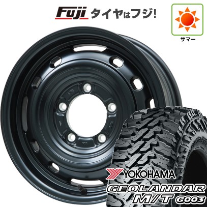 【新品】ジムニー 夏タイヤ ホイール4本セット 195R16C 104/102Q ヨコハマ ジオランダー M/T G003 レアマイスター LMG OFF-STYLE 2 (マットブラック) 5.5J 16インチ(送料無料)