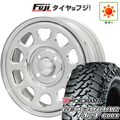 【新品 軽自動車】ハスラー 夏タイヤ ホイール4本セット 165/65R14 ヨコハマ ジオランダー M/T G003 モリタ デイトナズ G2 クローム 5J 14インチ(送料無料)