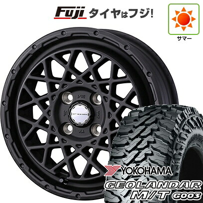 【新品 軽自動車】軽トラ 軽バン 夏タイヤ ホイール4本セット 145/80R12 80/78N ヨコハマ ジオランダー M/T G003 WEDS ウェッズアドベンチャー マッドヴァンス 09 4J 12インチ(送料無料)