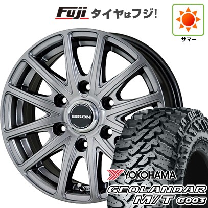 【新品国産車用6穴139.7】 夏タイヤ ホイール4本セット 275/70R17 ヨコハマ ジオランダー M/T G003 ホットスタッフ バイソン BN-01 7.5J 17インチ(送料無料)|フジコーポレーション