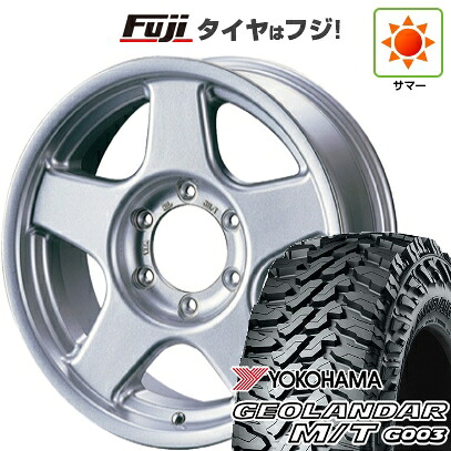 【新品国産車用6穴139.7】 夏タイヤ ホイール4本セット 285/75R16 ヨコハマ ジオランダー M/T G003 フォーバイフォーエンジニア ブラッドレー V 8J 16インチ(送料無料)｜フジコーポレーション