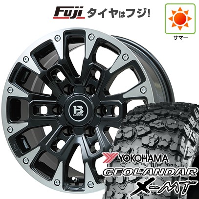 【新品国産車用6穴139.7】 夏タイヤ ホイール4本セット 35X12.5R17 ヨコハマ ジオランダー X-MT G005 ビッグウエイ B-LUGNAS BRD(ブラックポリッシュ/ブラッククリア) 8J 17インチ(送料無料)