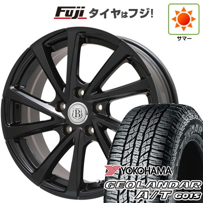 【新品国産車用5穴114.3】 夏タイヤ ホイール4本セット 225/60R17 ヨコハマ ジオランダー A/T G015 OWL/RBL ブランドルライン ボレアノ10 パールブラック 7J 17インチ(送料無料)｜フジコーポレーション