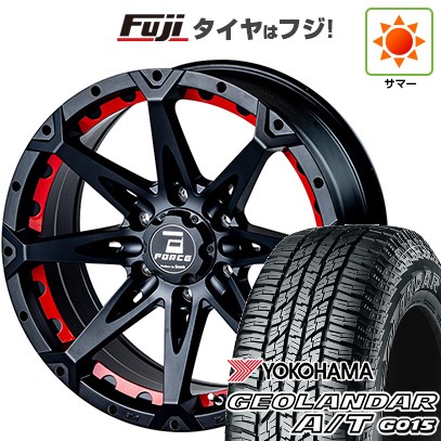 【新品国産車用6穴139.7】 夏タイヤ ホイール4本セット 285/70R17 ヨコハマ ジオランダー A/T G015 OWL/RBL フォース デナリ 8J 17インチ(送料無料)