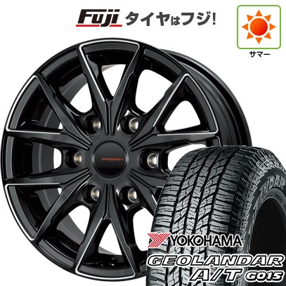 【新品】キャラバン 夏タイヤ ホイール4本セット 215/65R16 109/107S ヨコハマ ジオランダー A/T G015 WL/RBL プレミックス HC2x6(ブラックフライス) 6.5J 16インチ(送料無料)