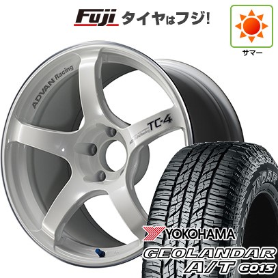 【新品国産車用5穴100】 夏タイヤ ホイール4本セット 225/60R17 ヨコハマ ジオランダー A/T G015 OWL/RBL ヨコハマ アドバンレーシング TC-4 7.5J 17インチ(送料無料)|フジコーポレーション