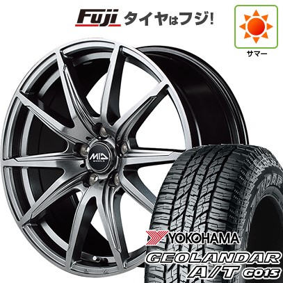 【新品国産車用5穴100】 夏タイヤ ホイール4本セット 225/60R17 ヨコハマ ジオランダー A/T G015 OWL/RBL MID WHEELS SLS 7J 17インチ(送料無料)