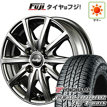 【新品 軽自動車】ハスラー デリカミニ(4WD) 夏タイヤ ホイール4本セット 165/60R15 ヨコハマ ジオランダー A/T G015 RBL MID WHEELS V25 メタリックグレー 4.5J 15インチ(送料無料) 50,820円