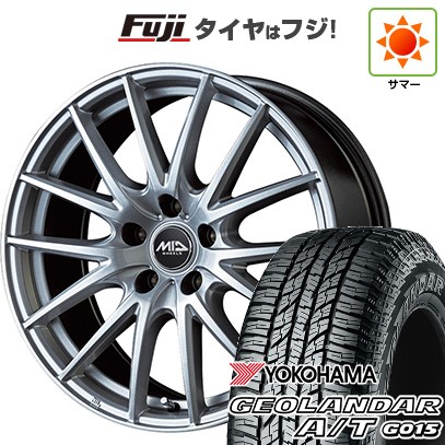 【新品国産車用5穴114.3】 夏タイヤ ホイール4本セット 225/60R17 ヨコハマ ジオランダー A/T G015 OWL/RBL MID WHEELS SQ27 7J 17インチ(送料無料)