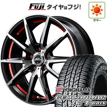 【新品 軽自動車】N-BOX タント スペーシア 夏タイヤ ホイール4本セット 165/55R15 ヨコハマ ジオランダー A/T G015 RBL MID WHEELS RX-02 4.5J 15インチ(送料無料)|フジコーポレーション