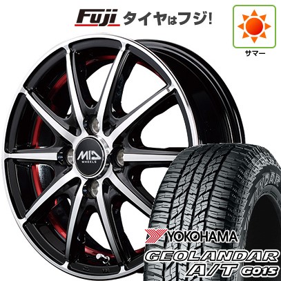 【新品 軽自動車】N-BOX タント スペーシア 夏タイヤ ホイール4本セット 165/55R15 ヨコハマ ジオランダー A/T G015 RBL MID WHEELS SX-2 4.5J 15インチ(送料無料)|フジコーポレーション