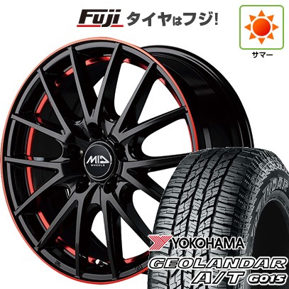 【新品国産車用5穴114.3】 夏タイヤ ホイール4本セット 225/60R17 ヨコハマ ジオランダー A/T G015 OWL/RBL MID WHEELS RX27 7J 17インチ(送料無料)|フジコーポレーション