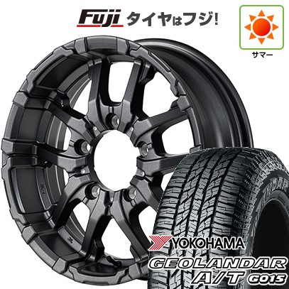 【新品】ジムニー 夏タイヤ ホイール4本セット 185/85R16 ヨコハマ ジオランダー A/T G015 WL/RBL MID WHEELS NITRO POWER M26 クロスファング 5.5J 16インチ(送料無料)