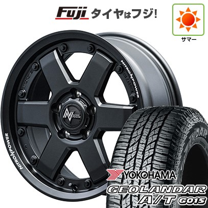 【新品国産車用5穴114.3】 夏タイヤ ホイール4本セット 225/60R17 ヨコハマ ジオランダー A/T G015 OWL/RBL MID WHEELS NITRO POWER M6 カービン 7J 17インチ(送料無料)｜フジコーポレーション