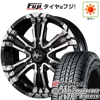 【新品】ハイエース200系 夏タイヤ ホイール4本セット 215/65R16 109/107S ヨコハマ ジオランダー A/T G015 WL/RBL MID WHEELS NITRO POWER クロスクロウ 6.5J 16インチ(送料無料)