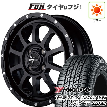 【新品 軽自動車】N-BOX タント スペーシア 夏タイヤ ホイール4本セット 165/55R15 ヨコハマ ジオランダー A/T G015 RBL MID WHEELS NITRO POWER M10 パーシングKC 5J 15インチ(送料無料)|フジコーポレーション