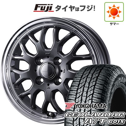 【新品 軽自動車】ハスラー デリカミニ(4WD) 夏タイヤ ホイール4本セット 165/60R15 ヨコハマ ジオランダー A/T G015 RBL WEDS ウェッズ グラフト 9M 4.5J 15インチ(送料無料)