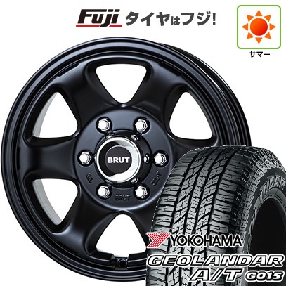 【新品】ハイエース200系 夏タイヤ ホイール4本セット 215/65R16 109/107S ヨコハマ ジオランダー A/T G015 WL/RBL トライスター BRUT BR-44 6.5J 16インチ(送料無料)