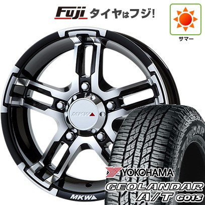【新品】ジムニー 夏タイヤ ホイール4本セット 185/85R16 ヨコハマ ジオランダー A/T G015 WL/RBL トライスター MKW MK-55J 5.5J 16インチ(送料無料)