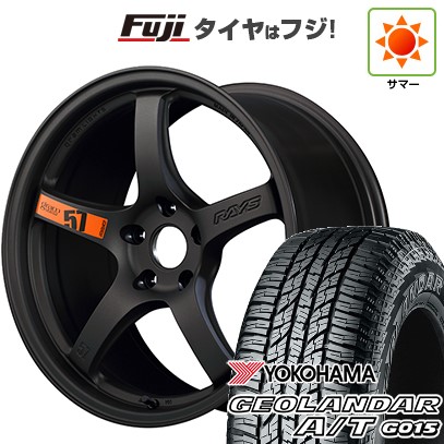 【新品国産車用5穴114.3】 夏タイヤ ホイール4本セット 225/60R17 ヨコハマ ジオランダー A/T G015 OWL/RBL RAYS レイズ グラムライツ 57CR SPEC-D 7J 17インチ(送料無料)