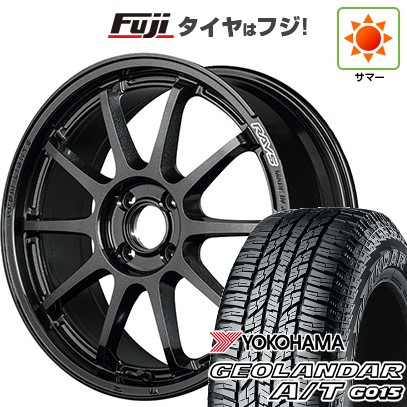 【新品国産車用5穴114.3】 夏タイヤ ホイール4本セット 225/60R17 ヨコハマ ジオランダー A/T G015 OWL/RBL RAYS レイズ グラムライツ 57NR 7J 17インチ(送料無料)｜フジコーポレーション
