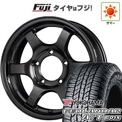 【新品】ジムニー 夏タイヤ ホイール4本セット 185/85R16 ヨコハマ ジオランダー A/T G015 WL/RBL RAYS レイズ グラムライツ 57DR-X 5.5J 16インチ(送料無料)