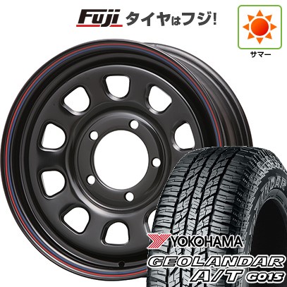 【新品】ジムニー 夏タイヤ ホイール4本セット 185/85R16 ヨコハマ ジオランダー A/T G015 WL/RBL MLJ デイトナSS 5.5J 16インチ(送料無料)