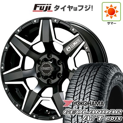 【新品国産車用6穴139.7】 夏タイヤ ホイール4本セット 285/70R17 ヨコハマ ジオランダー A/T G015 OWL/RBL クライメイト スワット(マットブラックマシニング) 8J 17インチ(送料無料)