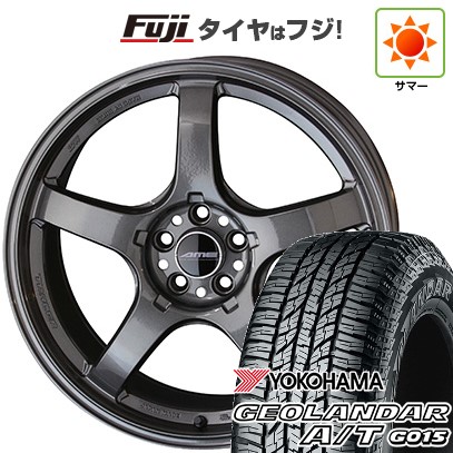 【新品国産車用5穴100】 夏タイヤ ホイール4本セット 225/60R17 ヨコハマ ジオランダー A/T G015 OWL/RBL 共豊 トレーサー GT-V 7.5J 17インチ(送料無料)