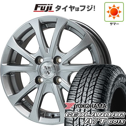 【新品 軽自動車】N-BOX タント スペーシア 夏タイヤ ホイール4本セット 165/55R15 ヨコハマ ジオランダー A/T G015 RBL ビッグウエイ TRG-バーンII 4.5J 15インチ(送料無料)