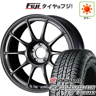 【新品国産車用5穴100】 夏タイヤ ホイール4本セット 225/60R17 ヨコハマ ジオランダー A/T G015 OWL/RBL WEDS ウェッズスポーツ TC-105X フォージド 7.5J 17インチ(送料無料)|フジコーポレーション