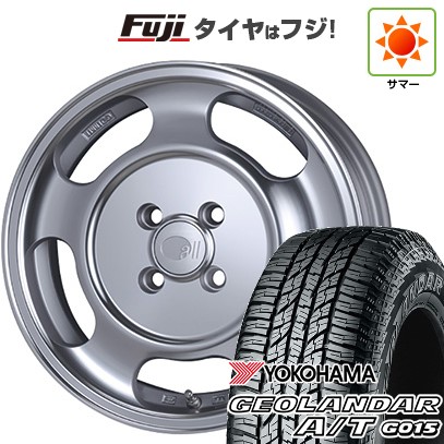 【新品 軽自動車】N-BOX タント スペーシア 夏タイヤ ホイール4本セット 165/55R15 ヨコハマ ジオランダー A/T G015 RBL ENKEI エンケイ all オールセブンティーン 5J 15インチ(送料無料)｜フジコーポレーション