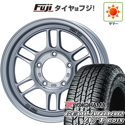 【新品】ジムニー 夏タイヤ ホイール4本セット 185/85R16 ヨコハマ ジオランダー A/T G015 WL/RBL ENKEI エンケイ ALLROAD RPT1 5.5J 16インチ(送料無料)