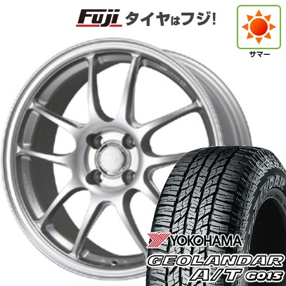 【新品国産車用5穴100】 夏タイヤ ホイール4本セット 225/60R17 ヨコハマ ジオランダー A/T G015 OWL/RBL ENKEI エンケイ PerformanceLine PF01 7J 17インチ(送料無料)