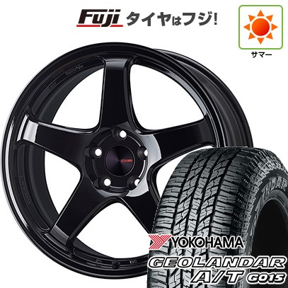 【新品国産車用5穴114.3】 夏タイヤ ホイール4本セット 225/60R17 ヨコハマ ジオランダー A/T G015 OWL/RBL ENKEI エンケイ PerformanceLine PF05 フジオリジナルカラー 7J 17インチ(送料無料)｜フジコーポレーション