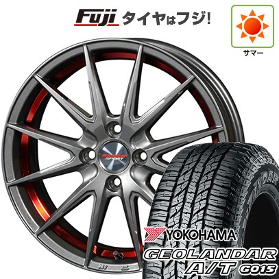 【新品 軽自動車】N-BOX タント スペーシア 夏タイヤ ホイール4本セット 165/55R15 ヨコハマ ジオランダー A/T G015 RBL モンスタースポーツ VX12S 5J 15インチ(送料無料)｜フジコーポレーション