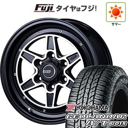 【新品】ハイエース200系 夏タイヤ ホイール4本セット 215/65R16 109/107S ヨコハマ ジオランダー A/T G015 WL/RBL SSR ディバイド MK6 フラットブラックポリッシュ 6.5J 16インチ(送料無料)|フジコーポレーション