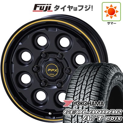 【新品】ハイエース200系 夏タイヤ ホイール4本セット 215/65R16 109/107S ヨコハマ ジオランダー A/T G015 WL/RBL 共豊 PPX ミルエイト 6.5J 16インチ(送料無料)｜フジコーポレーション