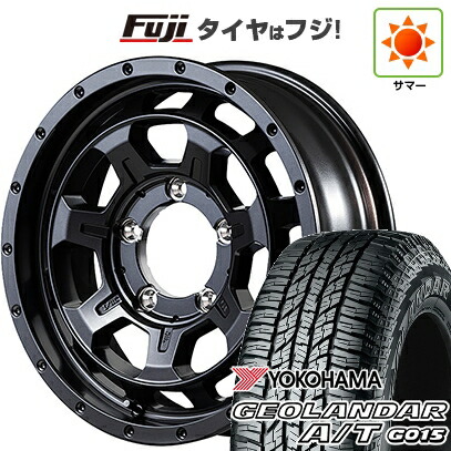 【新品】ジムニー 夏タイヤ ホイール4本セット 185/85R16 ヨコハマ ジオランダー A/T G015 WL/RBL MID WHEELS NITRO POWER M7 ファランクス 5.5J 16インチ(送料無料)